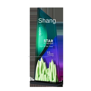 Trophée personnalisé en cristal en forme de montagne |   Récompense d'entreprise haut de gamme pour la réunion annuelle et les employés exceptionnels - Product Image 4