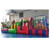 Jeux de carnaval interactifs 4 en 1 Jeu de tir au basket-ball gonflable Grand crayon Corne de taureau Tic Tac Toe Lancer d'anneaux