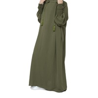 Abaya musulmane traditionnelle simple à capuche en mousseline unie, 10 couleurs, pour femme, style Dubaï, vêtement islamique naturel et sexy – Grande vente
