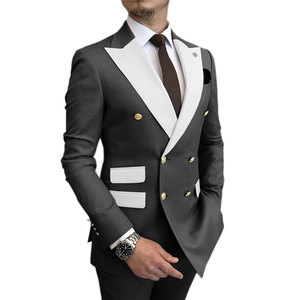 <span class=keywords><strong>2023</strong></span> à la mode nouveautés hommes col cranté <span class=keywords><strong>costume</strong></span> deux pièces mariage marié meilleur <span class=keywords><strong>homme</strong></span> affaires style coréen <span class=keywords><strong>costume</strong></span> de fête pour m - Product Image 2
