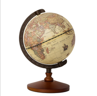 Mapa del mundo de oficina de madera maciza Retro de estilo europeo, muebles para el hogar, decoración de habitación con letras artesanales, modelo en inglés