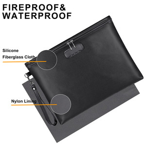 Bolsa de documentos ignífuga resistente al agua, bolsa de dinero para documentos a prueba de fuego, pasaporte, dinero, crédito, bolsas de seguridad de viaje - Product Image 3