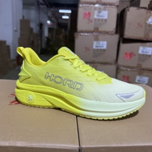 Shock Absorbing Gym <strong>Trainers</strong> For Men <strong>Women</strong> Bright Yellow Gradient Mesh Upper Anti Slip Rubber Sole Sport Running Sneakers - Product Image 5