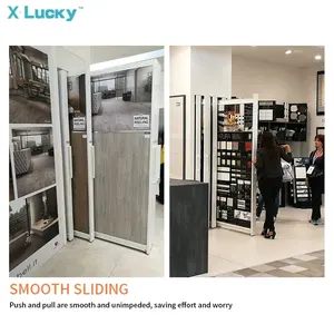 Étagère d'exposition de carreaux à rabat, étagère d'exposition de carreaux à tirage <span class=keywords><strong>horizontal</strong></span>, étagère d'exposition de carreaux à poussée, design marbre, étagère d'exposition de carreaux en métal, support d'exposition de carreaux de sol - Product Image 2