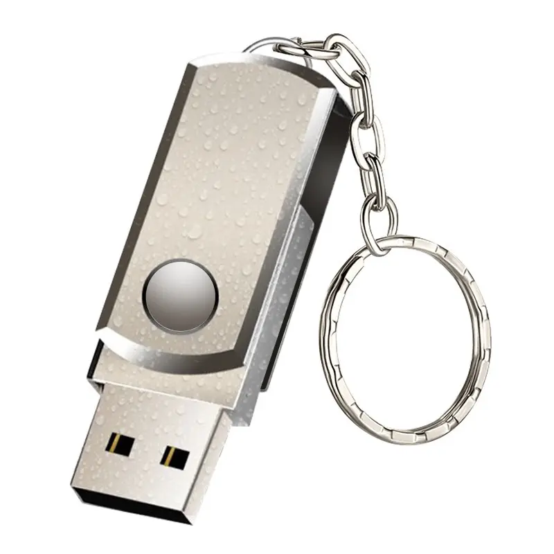 도매 금속 질감 4-512 기가바이트 회전 USB 방수 플래시 드라이브 USB2.0/3.0 미니 프로모션 선물 USB 플래시 드라이브