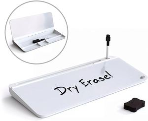 Alfombrilla de Escritorio para Computadora con Espacio de Almacenamiento, Pizarra Blanca de Vidrio con Organizador para Teclado y Bloc de Notas - Product Image 4