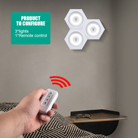 Lampe de nuit super lumineuse pour maison intelligente 1/3/6 pièces cuisine sans fil télécommande à intensité variable sous la lumière d'armoire à LED