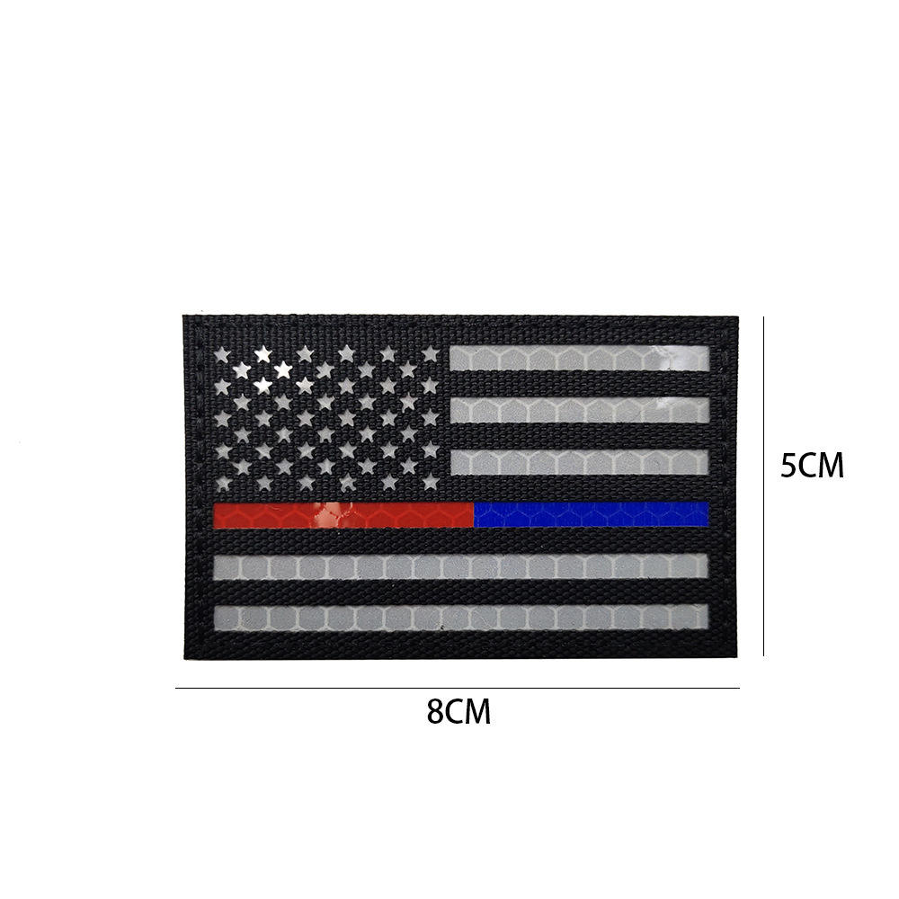 M00004-10a	 reflective usa (blue red line left)