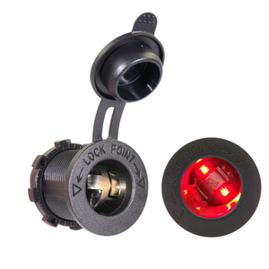 12V USB 방수 전원 콘센트 블루 LED 자동차 해양 오토바이 RV 시가 라이터 소켓 - Product Image 2