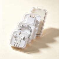 Boîtier thermoformé personnalisé pour accessoires numériques : écouteurs, chargeur, câble de données, coque de téléphone avec plateau d'insertion en plastique