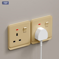 Interruptores de Pared Estándar del Reino Unido de 13A 250V, Panel de Interruptores Eléctricos Multicolor, Nuevo, con Interruptor de 1/2 Vía, 1/2/3/4 Botones para el Hogar, Envío Gratis L6