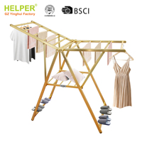Porte-vêtements pliant double en aluminium de haute qualité, robuste, pour séchage de vêtements, utilisation en salle de bain, best-seller