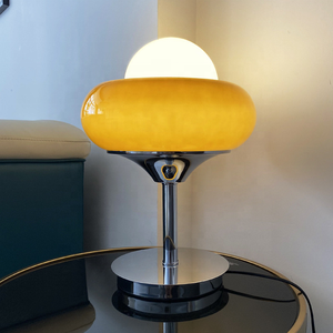 BIFANG Postmodern Design Egg Tart <strong>Glass</strong> Table Lamp Luxury Creative Design Table <strong>Light</strong> Bauhaus <strong>Glass</strong> Lamp <strong>Shade</strong> for Living Room - Product Image 4