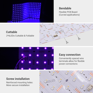 Panneau LED flexible RGB+W pour éclairage de scène, 324 LED, 45W, DC24V, garantie 3 ans - Product Image 5