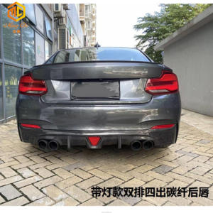 Difusor de parachoques trasero para BMW Serie 2 <span class=keywords><strong>M230</strong></span> M245I F22 F23, de fibra de carbono, LED, F22 - Product Image 5