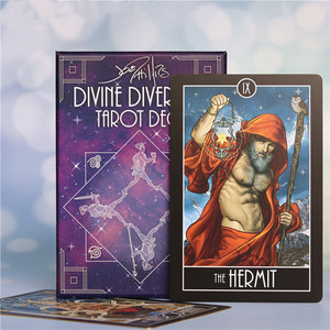 Cartes de tarot Oracle personnalisables uniques, sombres et élégantes, en or blanc, avec impression couleur et dorure à chaud - Product Image 4