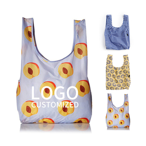 Promotion Eco-friendly Reusable Ripstop Folding Tote <strong>Bag</strong> Polyester Foldable Grocery Shopping <strong>Bag</strong> - Product Image 2