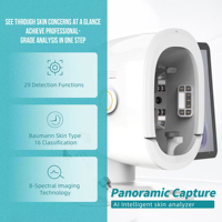 Machine d'analyse de la peau intelligente Magic AI, machine de détection des problèmes cutanés 3D, analyseur facial avec 19 langues