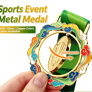 Nouveaux produits 2026 : Médailles et trophées en alliage de zinc, trophées et médailles sportives en métal, médailles personnalisées à prix abordable - Product Image 2