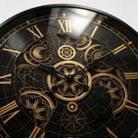 Horloge murale à piles, mouvement à quartz, affichage à aiguilles, style antique, design contemporain en fer forgé, nouvelle conception, directement de l'usine