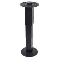 Pied de table pneumatique réglable pour caravane, bateau, camping-car, détachable, en acier léger, noir, fabrication de pieds de table