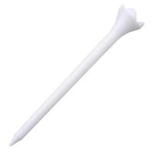 Camiseta de golf duradera con escalera de 4 garras, logotipo personalizado, bambú Blanco/madera, longitud de 70/83mm para bandeja de golf - Product Image 5