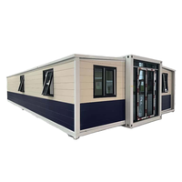 Casa Contenedor Plegable y Expandible de 20 pies, Moderna y de Lujo, Prefabricada, con Baño y Cocina, Resistente a Terremotos, para Florida