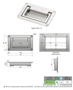 Sk4-025-1 alta classe industriale in acciaio inossidabile pieghevole <span class=keywords><strong>maniglia</strong></span> della <span class=keywords><strong>porta</strong></span> Design pieghevole a <span class=keywords><strong>molla</strong></span> con finitura lucida confezionata in scatola - Product Image 2