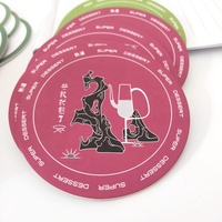 Sous-verre rond absorbant en papier recyclé épais et écologique avec impression de logo de dessin animé personnalisé pour bar, bière, boisson, cadeau