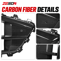 Couvre-prise d'air avant en fibre de carbone véritable style SQ pour BMW F96 X6M LCI Competition 2024-2026
