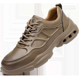 Nouvelle collection Printemps/Été 2026 : Chaussures décontractées pour hommes, style tendance, à semelle épaisse, pour l'extérieur, en cuir véritable et maille respirante, antidérapantes. - Product Image 1