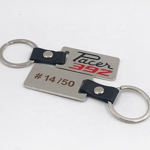 Tùy Chỉnh Kim Loại Móc Khóa Cá Nhân Da Kim Loại Keyfobs Laser Khắc Khác Nhau Số Thẻ Chìa Khóa Với Hộp Quà Tặng - Product Image 4