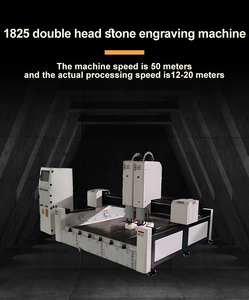 Double graveur de pierre 3D 1825 à grande vitesse Machine CNC 3 axes à économie d'énergie Broche P4 Longue durée de vie Moteur Roulement d'engrenages Granite PLC - Product Image 6