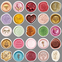 Autocollants de sceau de cire de dessin animé Vintage personnalisés 50 pièces décalcomanies étanches pour tasses/revues quantité minimale de commande 50 ensembles fournitures de Scrapbooking bricolage