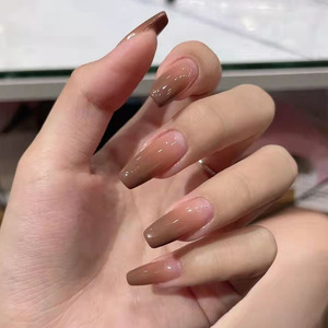 <span class=keywords><strong>Faux</strong></span> <span class=keywords><strong>ongles</strong></span> artificiels de haute qualité, <span class=keywords><strong>pas</strong></span> <span class=keywords><strong>cher</strong></span>, 24 pièces, <span class=keywords><strong>faux</strong></span> <span class=keywords><strong>ongles</strong></span> longs en forme de cercueil, ballerine, <span class=keywords><strong>ongles</strong></span> en acrylique marron, <span class=keywords><strong>ongles</strong></span> à pression - Product Image 3