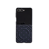 Nouvelle coque de téléphone magnétique coréenne Ins Simple Heart Ripple pour Samsung Z Flip8 Z Flip7 Z Flip6 Z Flip5 W25 Flip, toucher mat