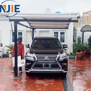 <span class=keywords><strong>Abri</strong></span> de <span class=keywords><strong>voiture</strong></span> extérieur moderne et simple en acier Q235 avec membrane PVDF résistante aux UV et revêtement en poudre, pour 2 voitures - Product Image 1