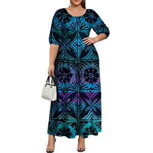 Nuevo Vestido Maxi de Estilo Vintage para Mujer, Manga Corta, Verano, <span class=keywords><strong>Fiesta</strong></span>, Poliéster, Casual, Elegante - Product Image 3