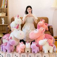Peluche Licorne Géante et Moelleuse avec Petites Ailes, Ultra Douce, Anti-Stress, pour Bébé et Enfant, Cadeau d'Anniversaire, en PP
