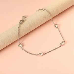 Regalo de San Valentín, Brazalete de Acero Inoxidable, Moderno, Chapado en Oro de 18k, Resistente al Agua, con Dijes de Corazón, para Mujer - Product Image 6
