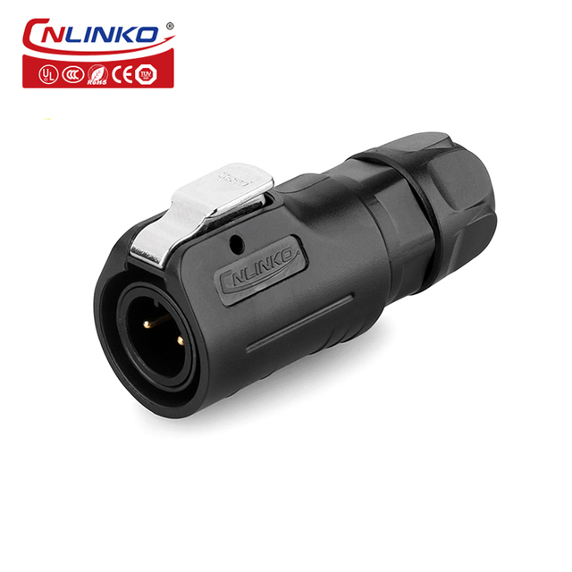 CNLINKO IP68 Waterproof M12 Plug and Socket 2 Pin Round Power Connector