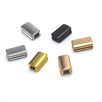 Breloques rectangulaires personnalisées en gros avec rainure, perles dorées sur mesure pour la fabrication de bracelets