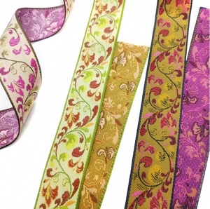 Tùy chỉnh dân tộc thêu <span class=keywords><strong>Jacquard</strong></span> dệt Băng nhà máy-cung cấp hoa mẫu Polyester <span class=keywords><strong>jacquard</strong></span> dệt vải - Product Image 2