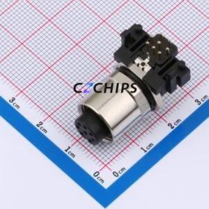 C12B-FAA-RM1-8-SH Circular (Cable) Connector Bent Lead Through Hole Connector M12 8P Female Right Angle - Product Image 1