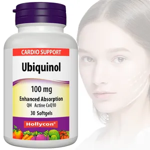 תמיכת לב וכלי דם בריאות 30 כמוסות 100 mg CoQ10 Naturals Ubiquinol QH פעיל ביולוגי קואנזים Q10 Gummy