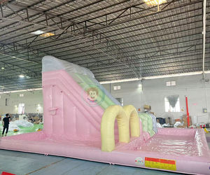 Nouveau design intérieur <span class=keywords><strong>petit</strong></span> château gonflable <span class=keywords><strong>rose</strong></span> gonflable mariage cavalier château <span class=keywords><strong>trampoline</strong></span> adapté aux enfants adultes - Product Image 4