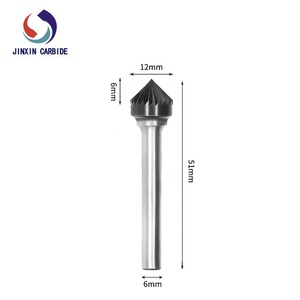 Fresas Rotatorias de Carburo de Tungsteno Recubiertas Tipo <span class=keywords><strong>K</strong></span> Jinxin, Corte Simple/Doble, 90 Cónicas, Piezas de Herramientas Manuales, 70 mm de Longitud para - Product Image 5