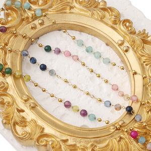 Stainless Steel Bead Chains Irregular Natural Stone DIY Jewelry Making <b>Bracelet</b> Necklaces Components H1663 - Product Image 3
