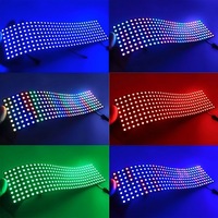 Écran matriciel à points programmable WS2812B RGB 256 pixels FPCB, écran numérique flexible, panneau matriciel LED adressable individuellement