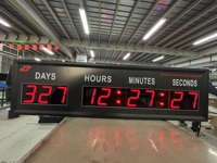 Horloge LED Jhering de 4 pouces avec minuterie numérique, télécommande, affichage du jour, heure, minute, seconde et compte à rebours